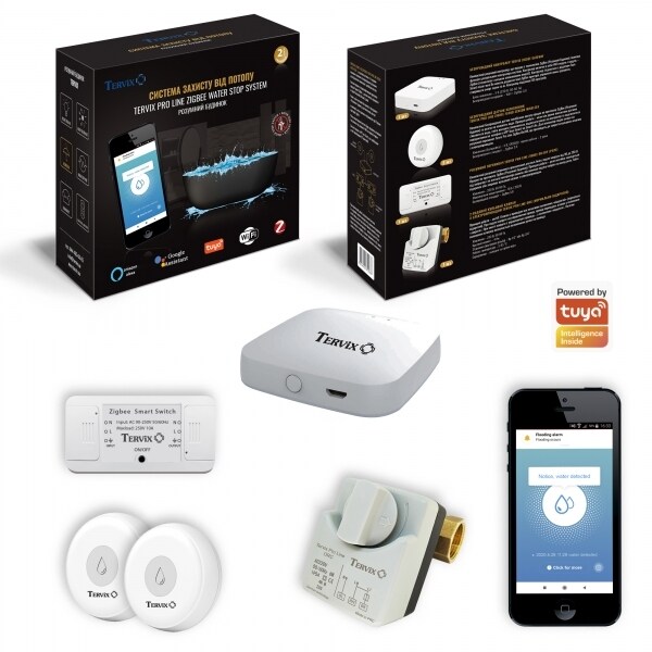 Система защиты от потопа Tervix ZigBee Water Stop на 1 трубу 3/4 (4912612)